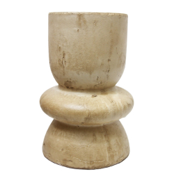 Wazon betonowy ceramiczny Kremowy Beżowy Boho 31cm